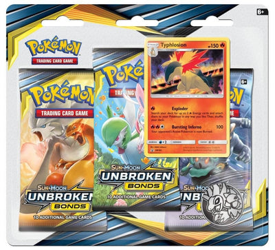 Image for Unbroken Bonds 3 Pack Blister [Typhlosion] (SM10)