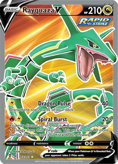 Image for Rayquaza V (Full Art) (SWSH07: Evolving Skies) (193/203) - Pokemon