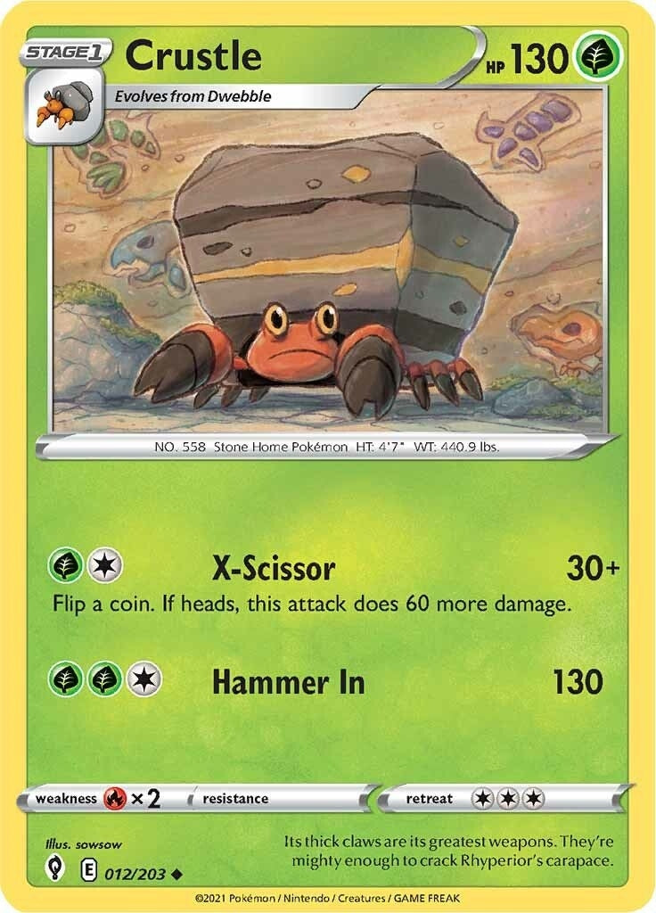 Image for Crustle (SWSH07: Evolving Skies) (012/203) - Pokemon