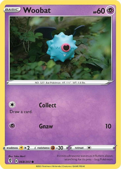 Image for Woobat (SWSH07: Evolving Skies) (068/203) - Pokemon