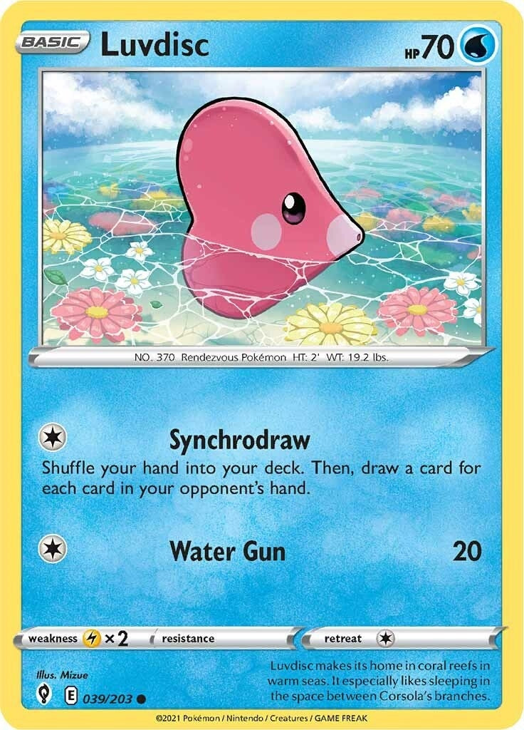 Image for Luvdisc (SWSH07: Evolving Skies) (039/203) - Pokemon