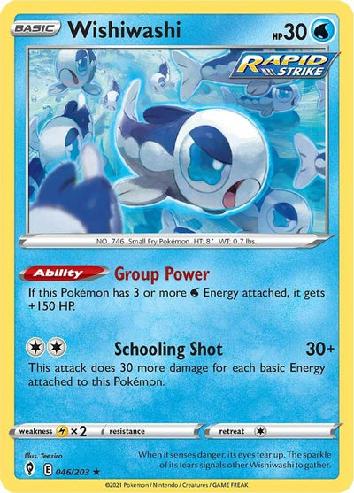 Image for Wishiwashi (SWSH07: Evolving Skies) (046/203) - Pokemon