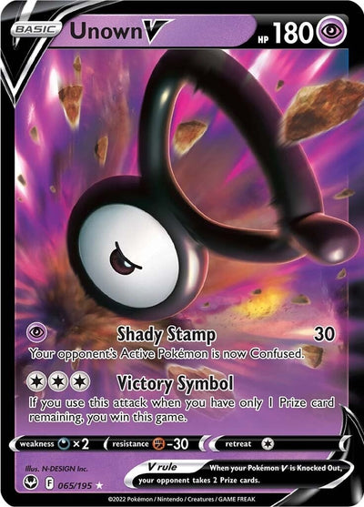Image for Unown V (SWSH12: Silver Tempest) (065/195) - Pokemon