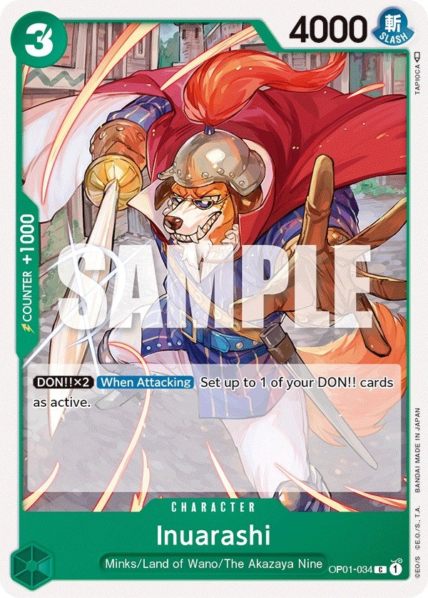 Image for Inuarashi (Romance Dawn) (OP01-034) - One Piece Card Game
