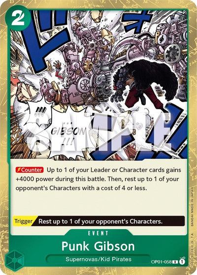 Image for Punk Gibson (Romance Dawn) (OP01-058) - One Piece Card Game