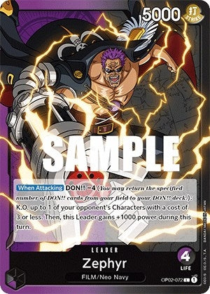 Image for Zephyr (Paramount War) (OP02-072) - One Piece Card Game