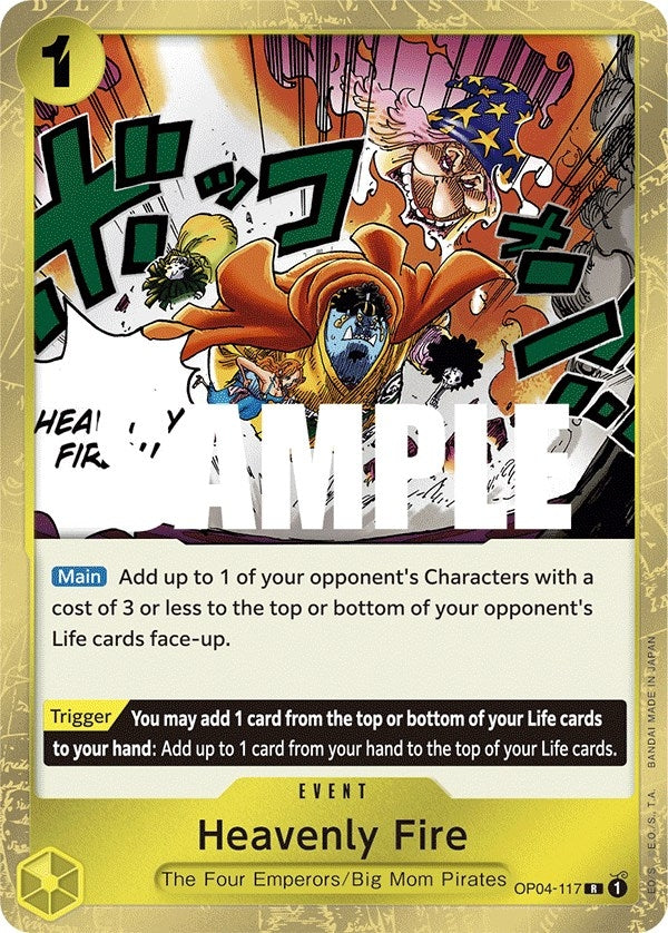 Image for Heavenly Fire (Kingdoms of Intrigue) (OP04-117) - One Piece Card Game